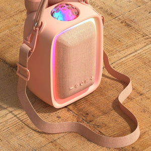 Disco-Karaoke-Set für 2 Mikrofone mit Projektor – rosa