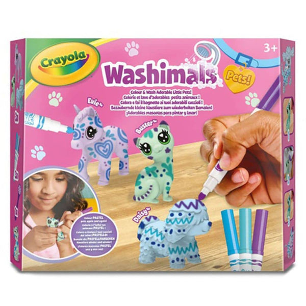 Figuren-Set zum Bemalen und Waschen – Washimals, Pastel Pets (3 Figuren)
