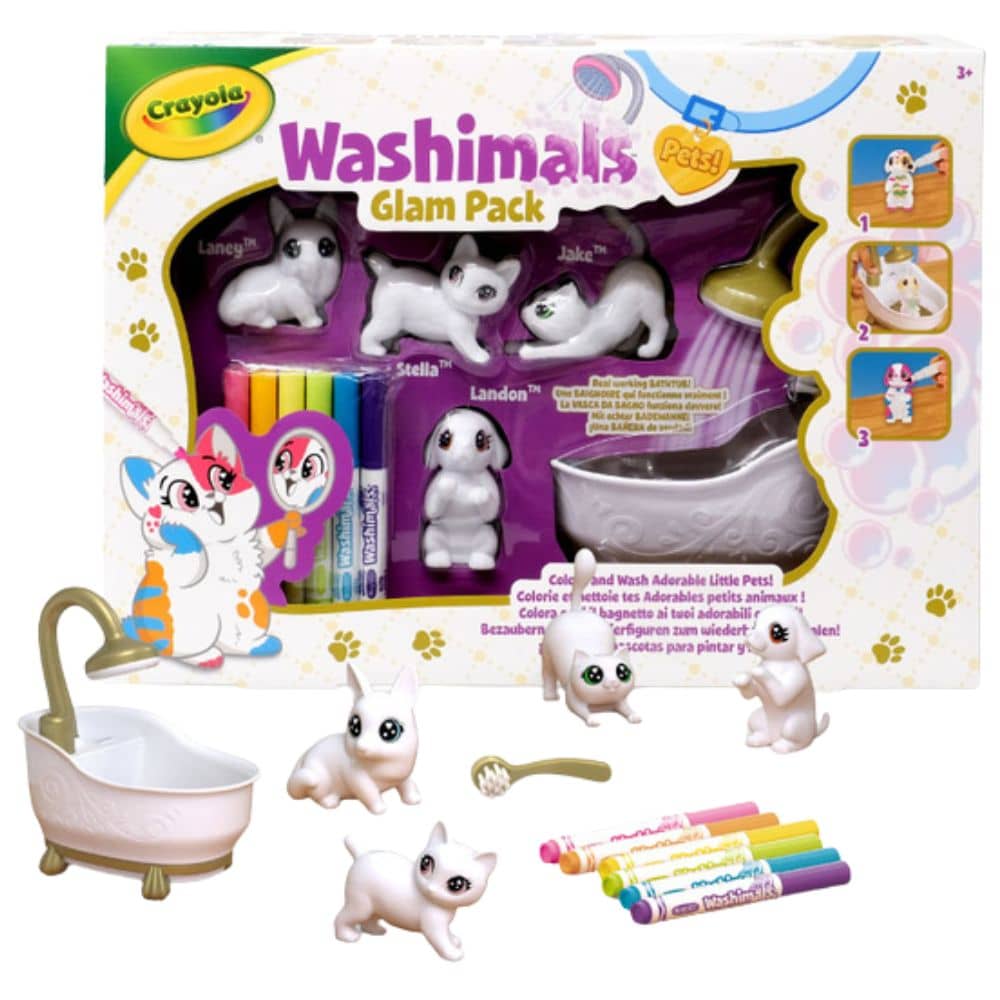 Figuren-Set zum Bemalen und Waschen – Washimals, Glam Katzen (4 Figuren)