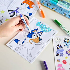 Malbuch-Set mit Filzstiften und Stickern – Bluey (47 Teile)
