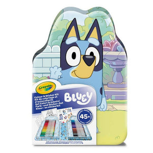 Malbuch-Set mit Filzstiften und Stickern – Bluey (47 Teile)