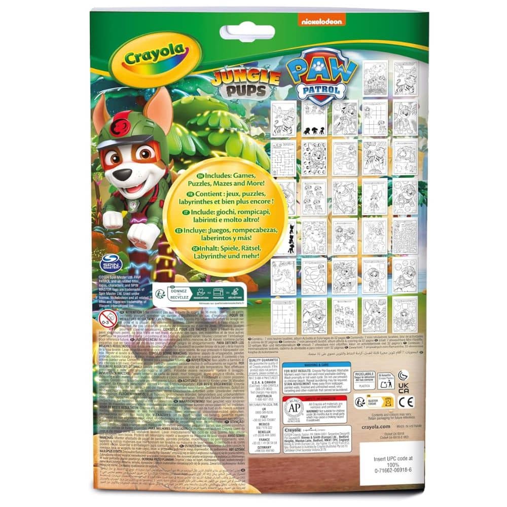 Mal- und Rätselbuch mit Filzstiften – PAW Patro