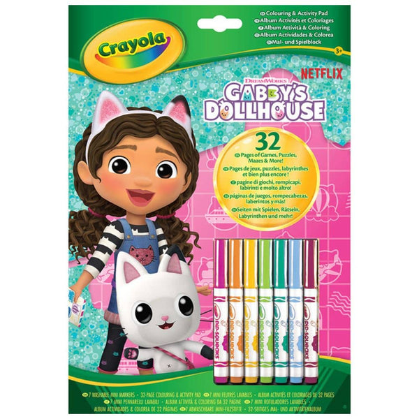Mal- und Rätselbuch mit Filzstiften – Gabby's Dollhouse