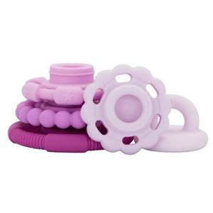Silikon-Stapelturm und Beißring-Set - Raspberry (5 Ringe)