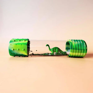 DIY Sensorik-Flasche - Dinosaurier mit Figur und Glitzer