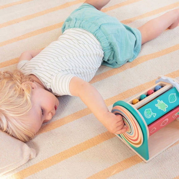 Multifunktionales Spielzeug: drehbarer Spinner mit Spiegel – Turnicolor 9m+