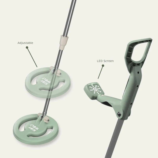 Metallsuchgerät mit einer Reichweite von bis zu 15 cm, LED-Anzeigen und akustischen Signalen