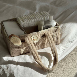 Weicher Organizer für Wickelzubehör – Soft Beige