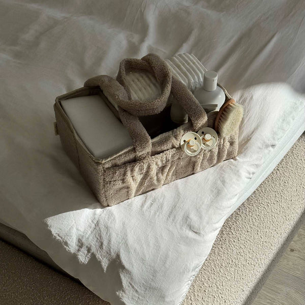Weicher Organizer für Wickelzubehör – Soft Beige