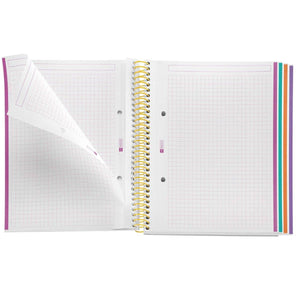 Notizbuch, kariertes Heft, Spiralbindung, A5 – Square It, 120 Seiten