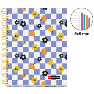 Notizbuch, kariertes Heft, Spiralbindung, A5 – Square It, 120 Seiten