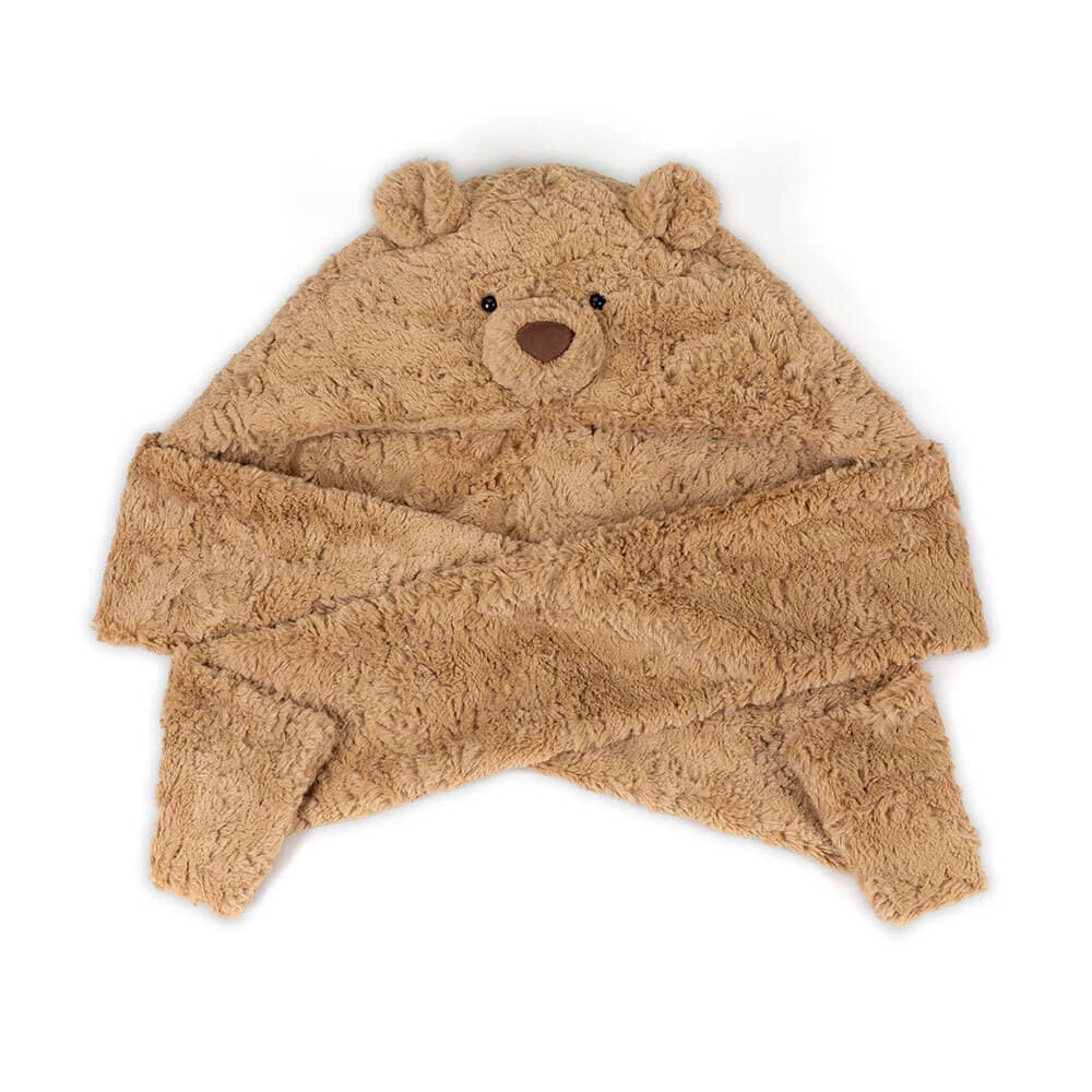 Kuschelige Plüschmütze – Bär Bartholomäus, 33 cm