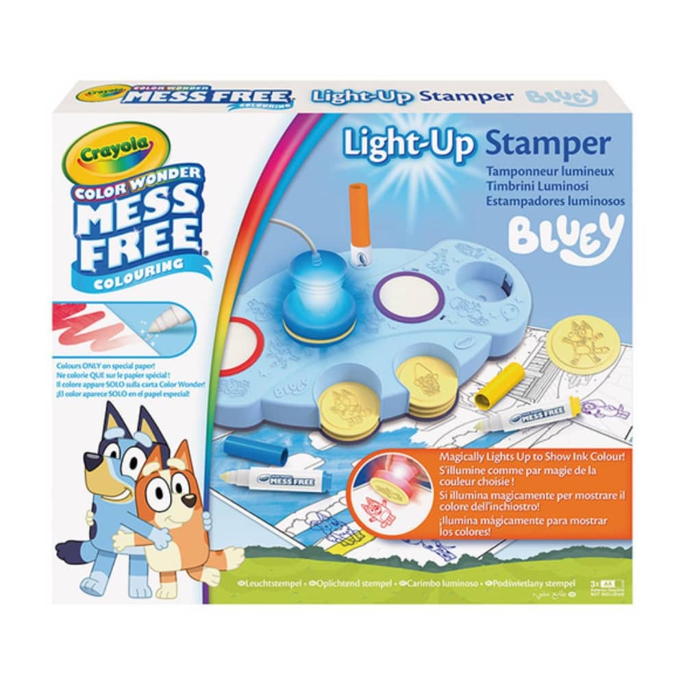 Leuchtstempel-Set Ohne Flecken – Color Wonder Mess Free, Bluey