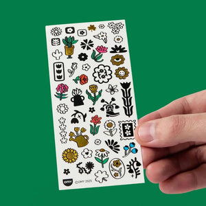 Abwaschbare Tattoos – Blumen, 47 Stück