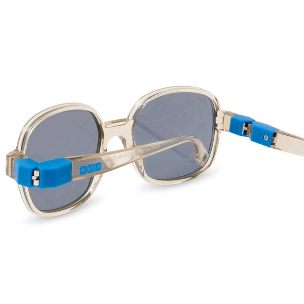 Flexible polarisierte Kindersonnenbrille Urban 7-12 J. - Moka Blue