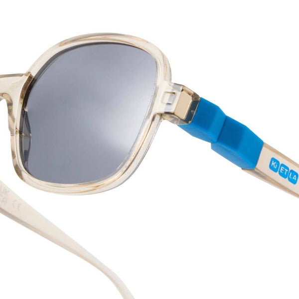 Flexible polarisierte Kindersonnenbrille Urban 7-12 J. - Moka Blue