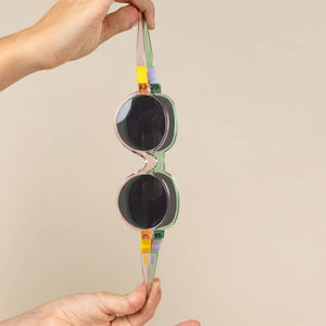 Flexible polarisierte Kindersonnenbrille Urban 4-7 J. - Green Lavender
