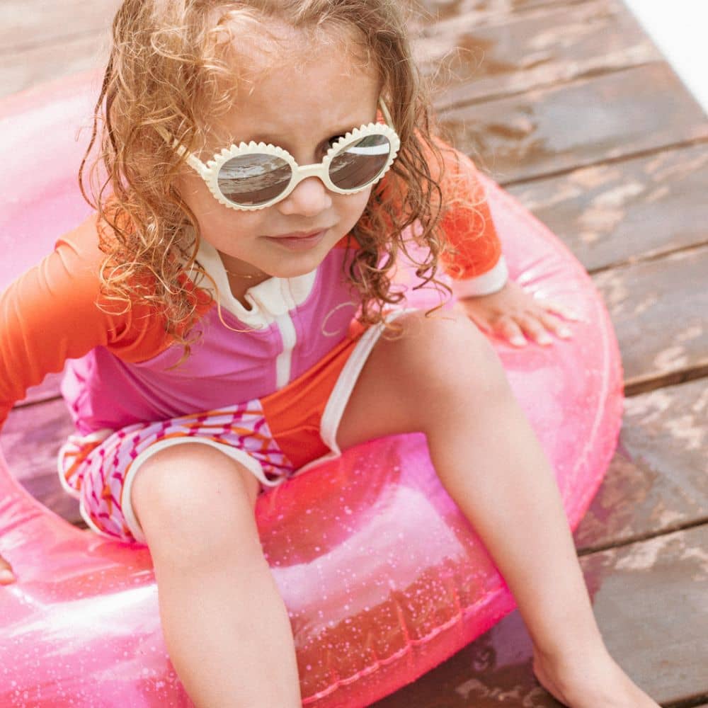 Flexible Kindersonnenbrille Fleur 2-4 J. - Butter