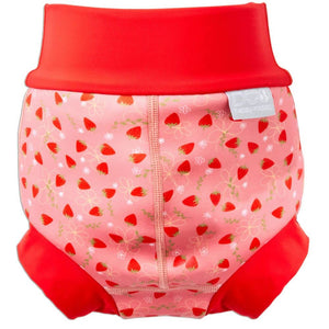 Happy Nappy DUO Schwimmwindel für 2–3-Jährige – Strawberry Field (XXL)