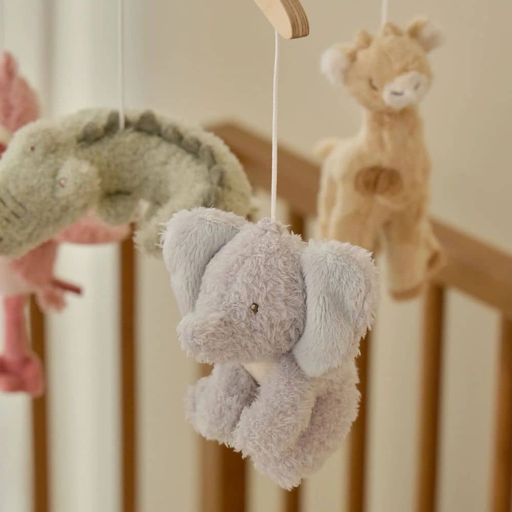 Holz-Spielzeugkarussell für das Kinderbett – Safari Friends