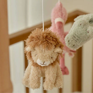 Holz-Spielzeugkarussell für das Kinderbett – Safari Friends