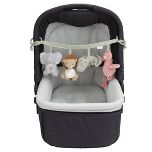 Interaktives Spielzeug zum Aufhängen für den Kinderwagen/Autositz – Safari Friends