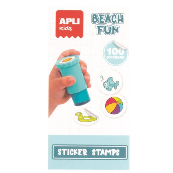 Stempel mit Aufklebern – Strand