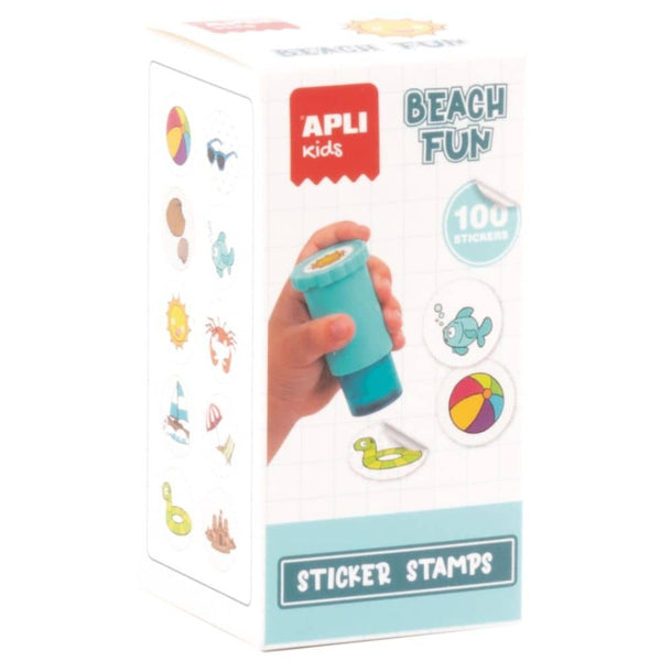 Stempel mit Aufklebern – Strand