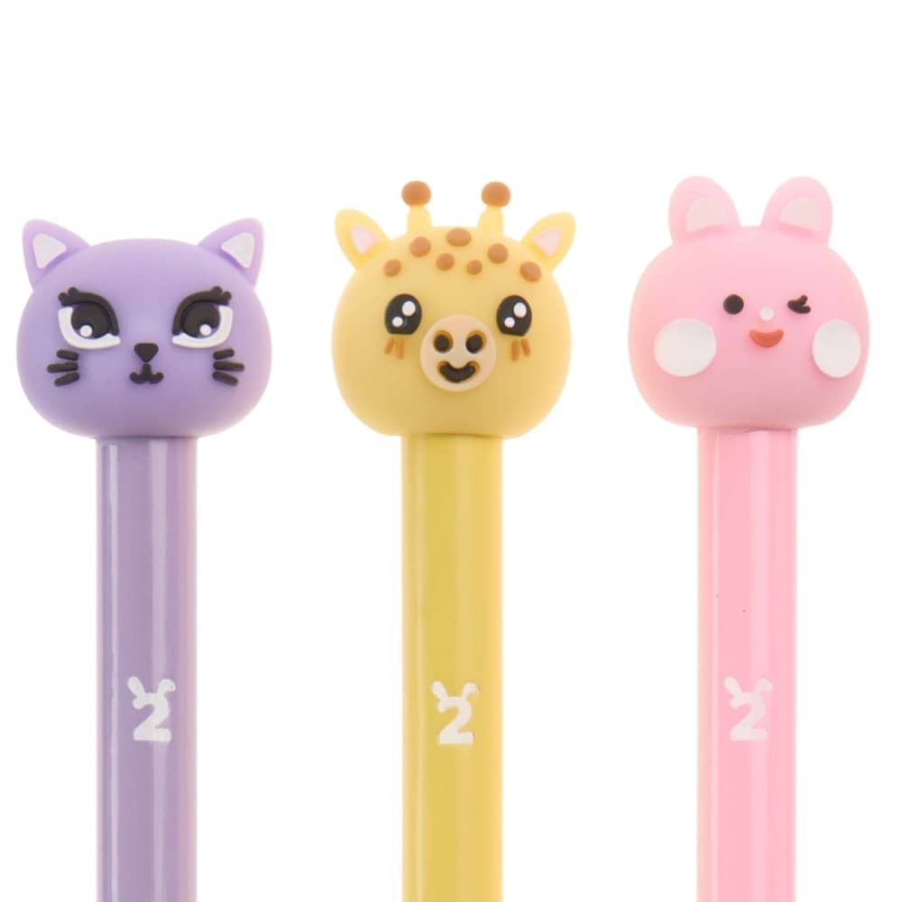 3er-Set HB-Bleistifte – Wild Friends, 3 Stück