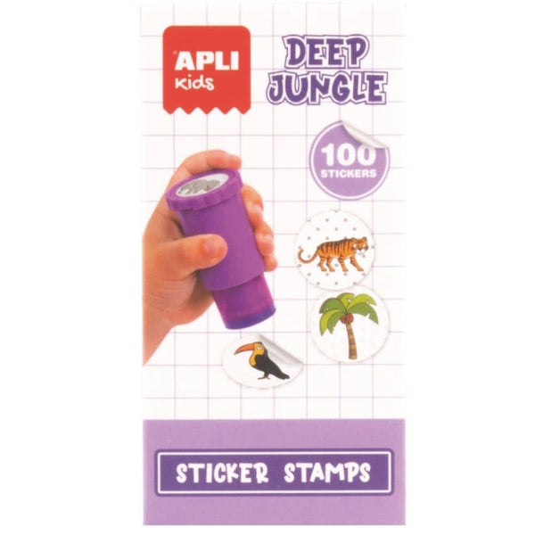 Stempel mit Aufklebern – Dschungel