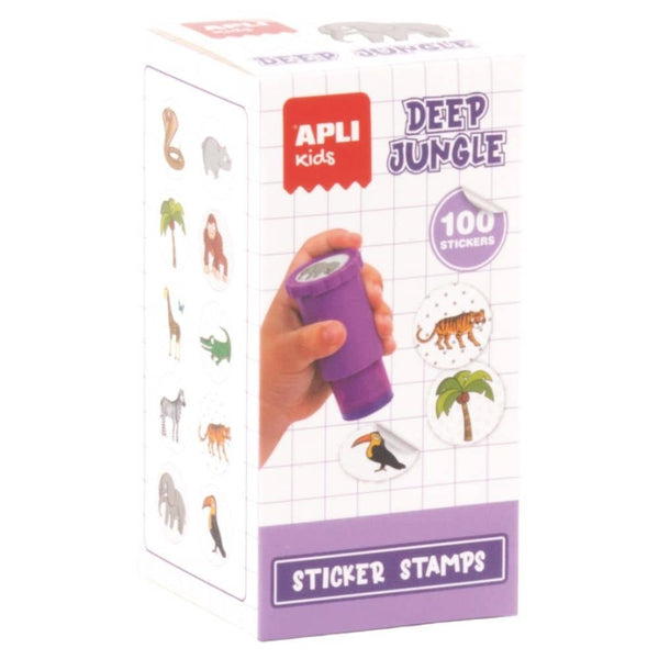 Stempel mit Aufklebern – Dschungel