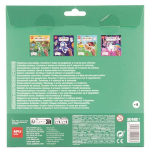 Aufkleber-Set zum Ausmalen mit Buntstiften – Dinosaurier, 57 Stück