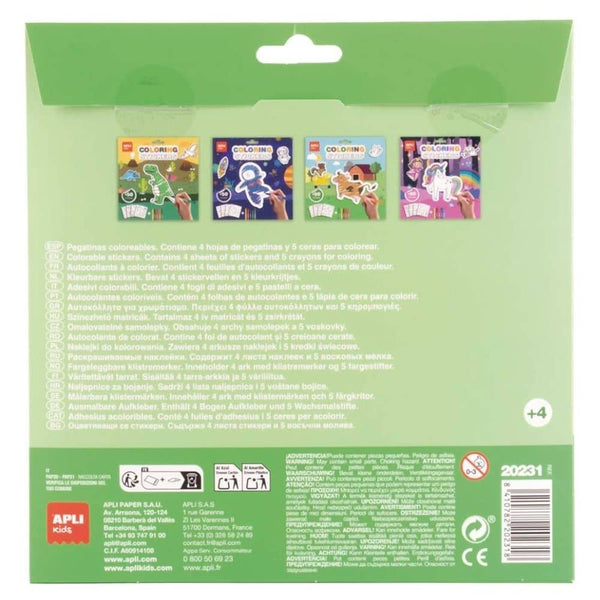 Aufkleber-Set zum Ausmalen mit Buntstiften – Bauernhof, 55 Stück