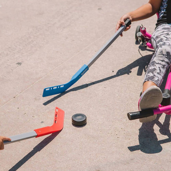 Outdoor-Hockeyset für 4 Personen - Hockey Set (inkl. 2 Tore, 4 Schläger, 2 Pucks)