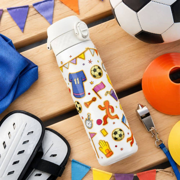 Stahlflasche 600 ml ION8 - Football