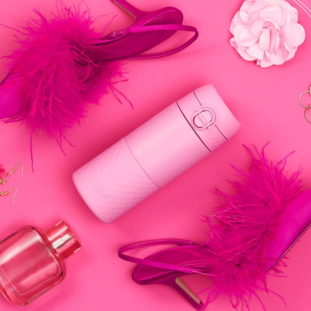 Thermosflasche aus Stahl 360 ml ION8 - Rose Bloom