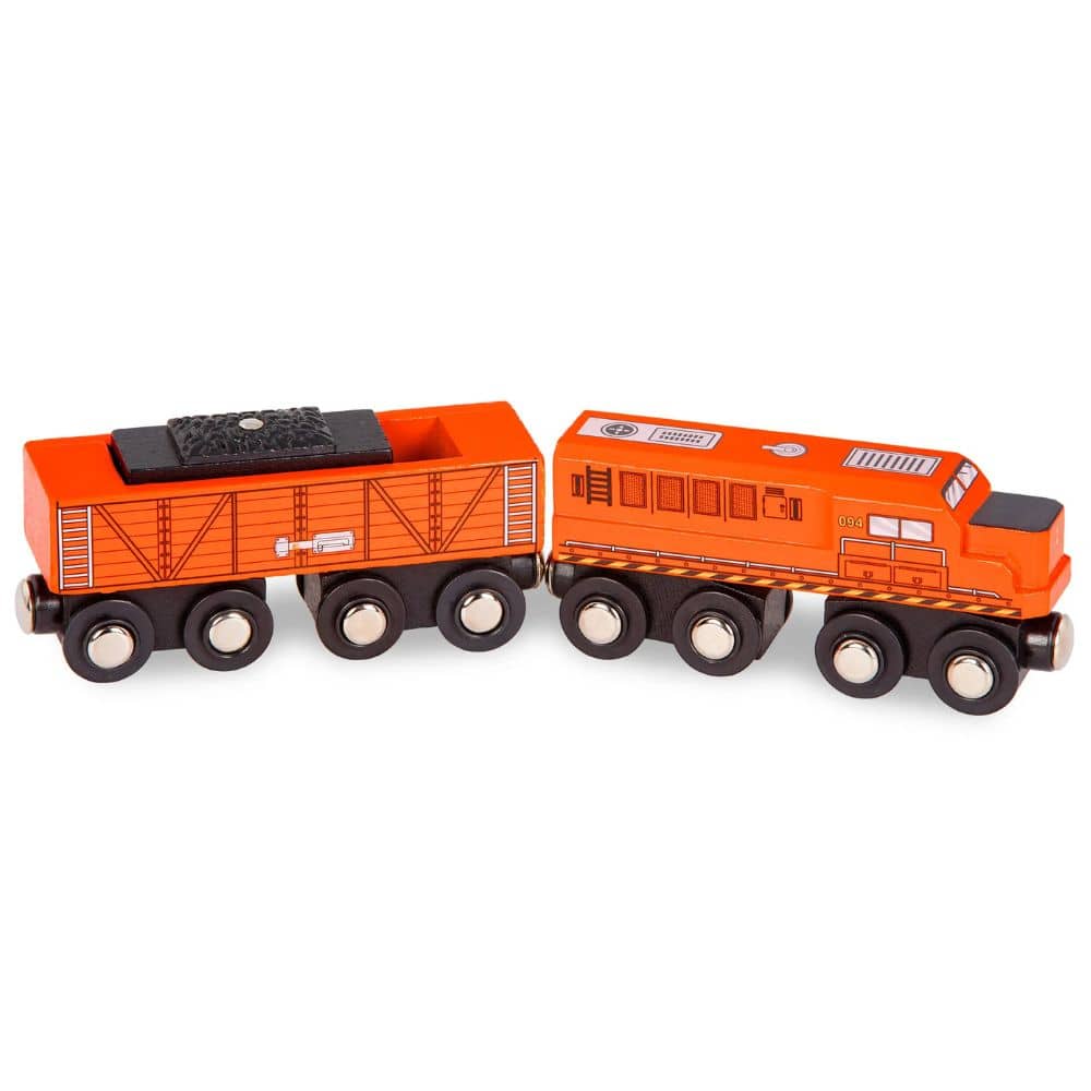 Holz-Güterzüge mit Magneten, 6-teiliges Set