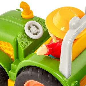 Traktor mit Anhänger, Bauer und Tieren Battat – Farming Fun Tractor