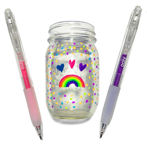 Glitzernde 3D-Gelstifte zum Verzieren von Glas und Kunststoff – Jelly Gloss, 6 Stück
