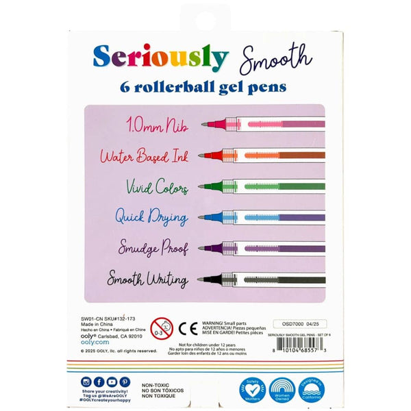 Ultraweiche und geschmeidige Kugelschreiber Seriously Smooth, 6 Stück