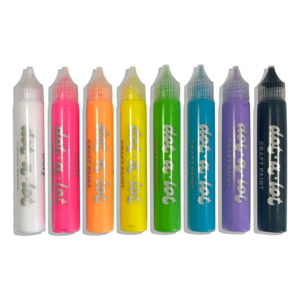 Neonfarbene Punktfarben Dot-A-Lot, 8 Stück