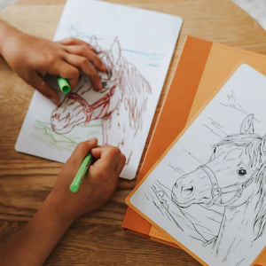 Nachfüllkarten – Kidydraw Pad – Pferde (30 Stück, ab 8 Jahren)