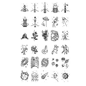 Nachfüllkarten – Kidydraw Mini – Galaxie / Dinosaurier (60 Stück)