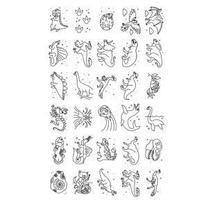 Nachfüllkarten – Kidydraw Mini – Galaxie / Dinosaurier (60 Stück)