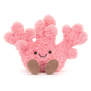 Kuscheltier Fröhliche Koralle Rosa (16 cm)