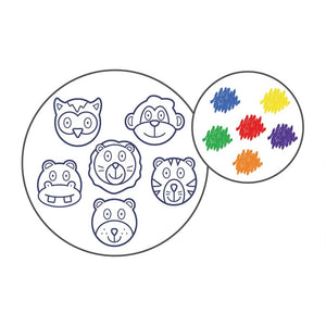 Wachsmalstifte in Tierform für Kinder – Tier-Buntstifte (6 Farben)