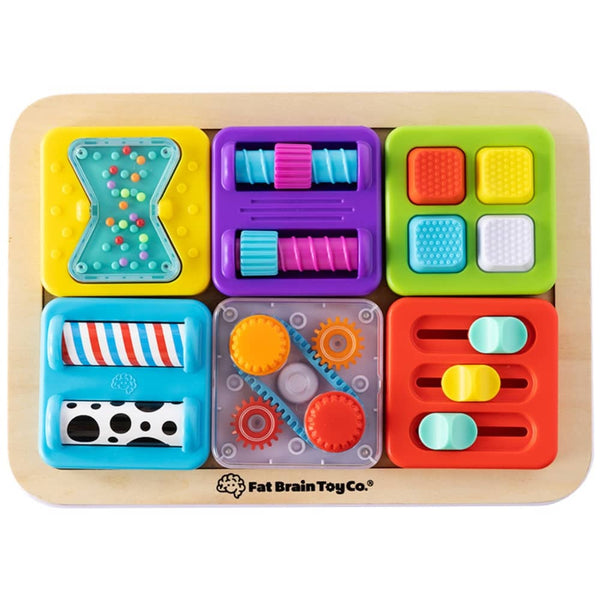 Sensorisches Quadrat PlayTab – Raupe mit Zahnrädern