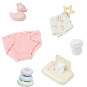 Set zum Wickeln einer Babypuppe mit zusätzlichem Zubehör