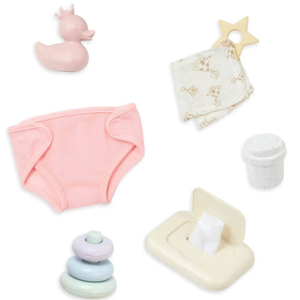 Set zum Wickeln einer Babypuppe mit zusätzlichem Zubehör