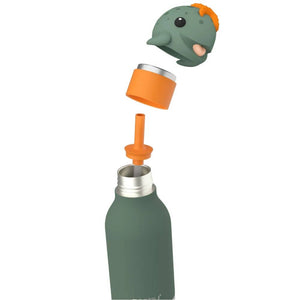Thermo-Trinkflasche mit Strohhalm Bestie – Schildkröte (460 ml)